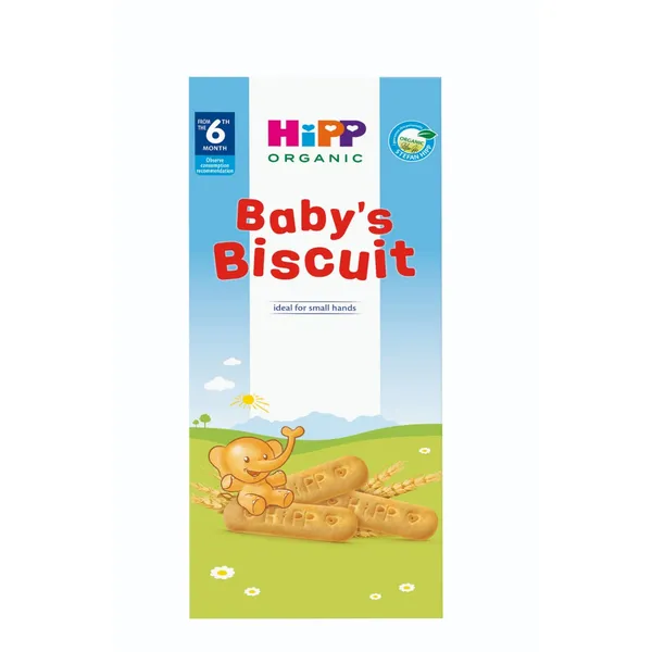 Ekologiški sausainiai HIPP BIO, nuo 6 mėnesių amžiaus vaikams, 180 g