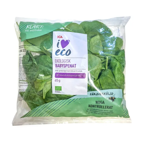 Ekologiški špinatai BABY I LOVE ECO, 65 g