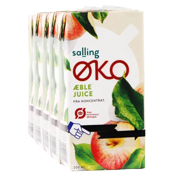 Ekologiškos obuolių sultys SALLING ECO, 5 x 200 ml