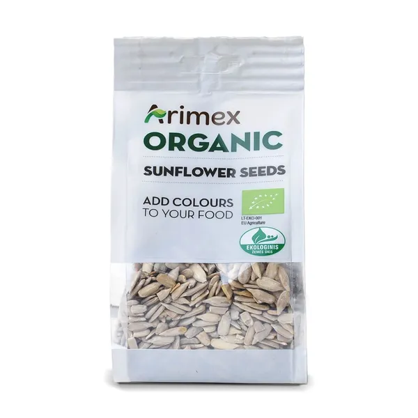 Ekologiškos lukštentos saulėgrąžų sėklos ARIMEX, 200 g