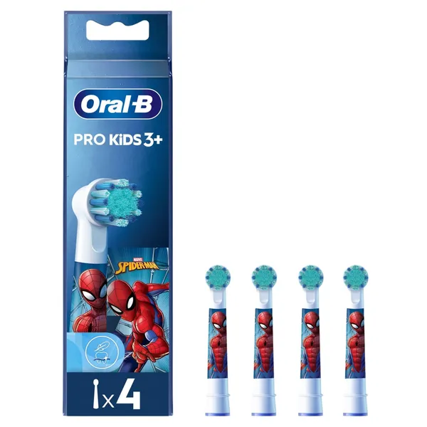Elektrinio dantų šepetėlio galvutės ORAL-B KIDS SPIDERMAN PRO, 4 vnt.