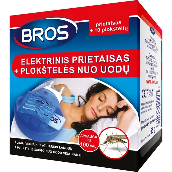 Elektrinis uodų atbaidymo prietaisas BROS, +10 plokštelių