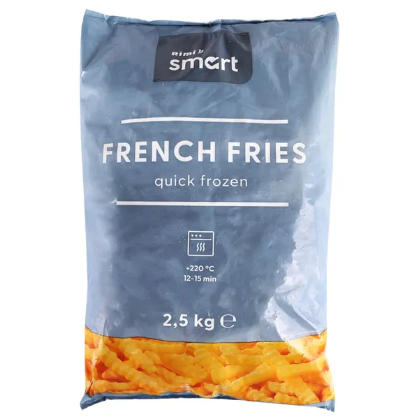 Šaldytos figūrinės gruzdintos bulvių lazdelės RIMI SMART, 2,5 kg
