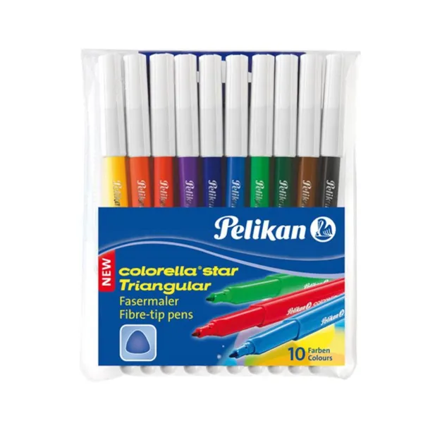 Flomasteriai PELIKAN COLORELLA STAR, 10 spalvų