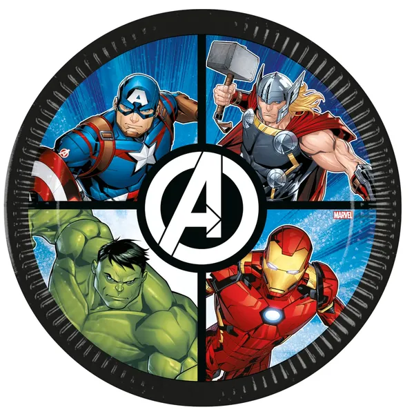 FSC popieriaus plokštelės AVENGERS, 23 cm 8 vnt.
