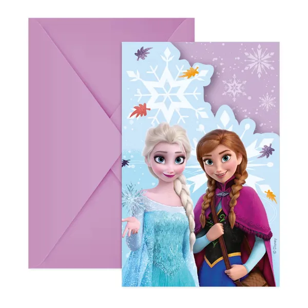 FSC vakarėlių kvietimo rinkinys FROZEN, 6 vnt.