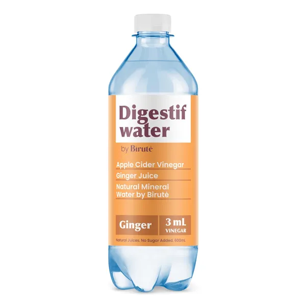Funkcinis gėrimas DIGESTIF WATER BIRUTĖ, su imbieru, 0,6 l