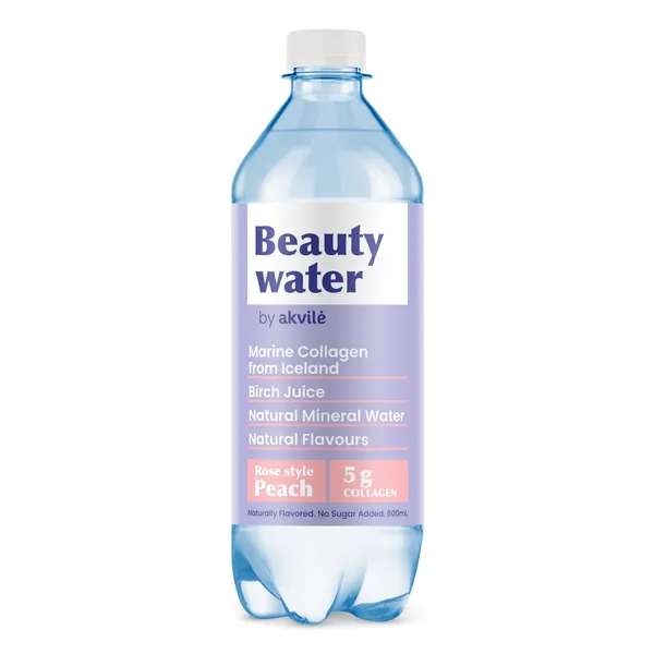 Funkcinis gėrimas BEAUTY WATER AKVILĖ, su kolagenu, 0,6 l