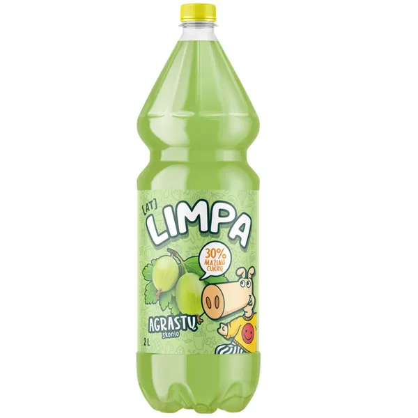 Gaivusis gėrimas agrastų skonio su saldikliais LIMPA AGRASTŲ, 2 l, PET