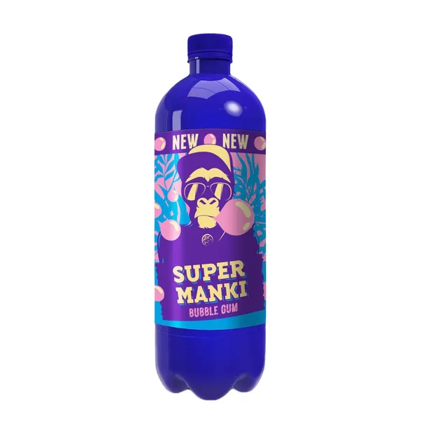 Gaivusis gėrimas SUPER MANKI BUBBLE GUM, 0,5 l
