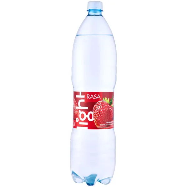 Gazuotas braškių skonio vanduo RASA LIGHT, 1,5 l