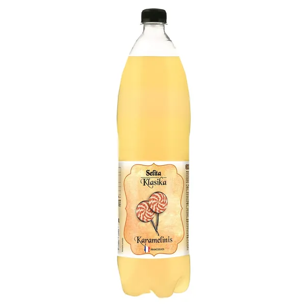 Gazuotas karamelės skonio gėrimas su saldikliu SELITA KLASIKA, 1,5 l