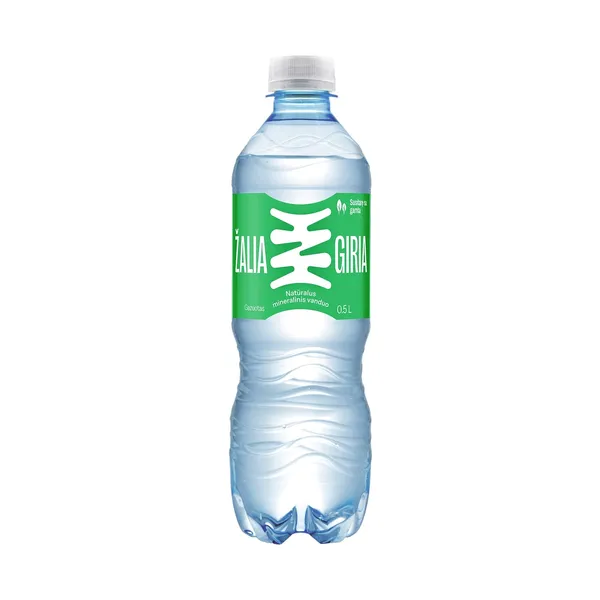 Gazuotas natūralus mineralinis vanduo ŽALIA GIRIA, 0,5 l