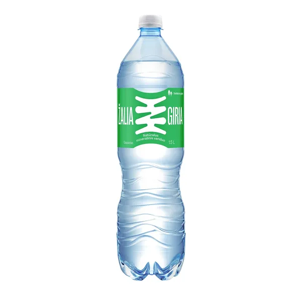 ŽALIA GIRIA 1,5 l PET /Gazuotas natūralus mineralinis vanduo