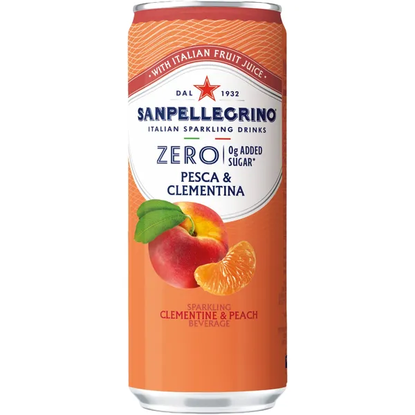 Gazuotas persikų gėrimas su saldikliais SAN PELLEGRINO ZERO, 0,33 l