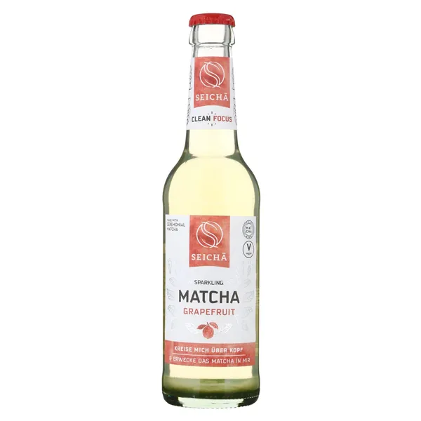 Gazuotas gaivusis greipfrutų skonio arbatos gėrimas SEICHA MATCHA, 0,33 l
