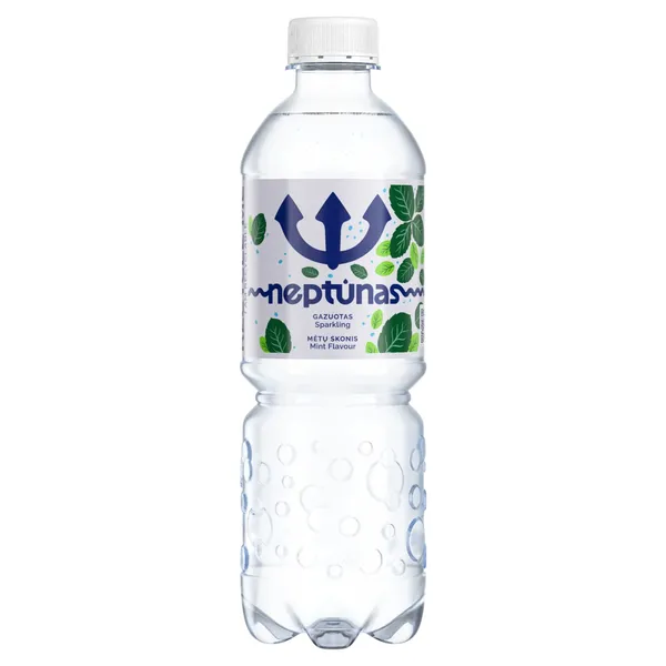Gazuotas mineralinis vanduo NEPTŪNAS MINT, 0,5 l