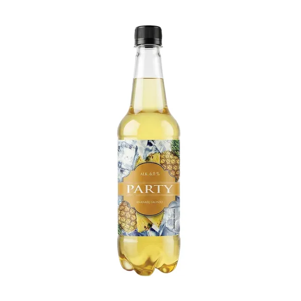 Gazuotas alaus kokteilis PARTY, ananasų skonio, 6 %, 1 l