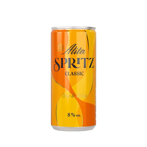 Gazuotas aromatizuoto vyno produktų kokteilis ALITA SPRITZ CLASSIC, 8 %, 0,2 l
