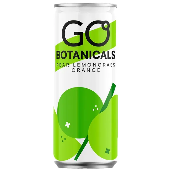 Gazuotas gaivusis gėrimas GO BOTANICALS, kriaušių, apelsinų ir citrinžolių skonio, 0,33 l