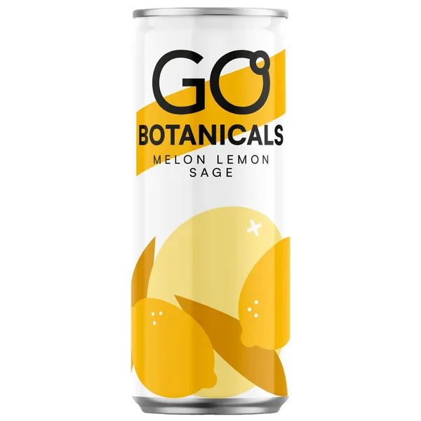 Gazuotas gaivusis gėrimas GO BOTANICALS, melionų, citrinų ir šalavijų skonio, 0,33 l