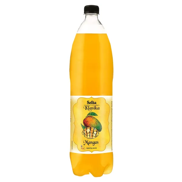 Gazuotas mangų skonio gėrimas su saldikliu SELITA KLASIKA, 1,5 l