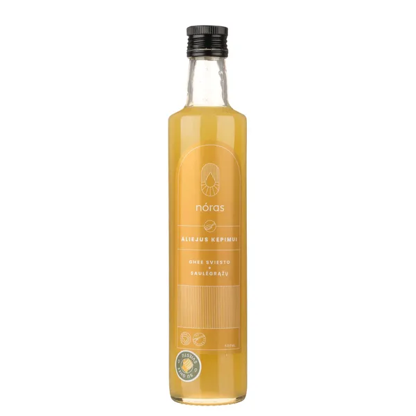 GHEE sviesto saulėgrąžų aliejus kepimui NORAS, 500 ml