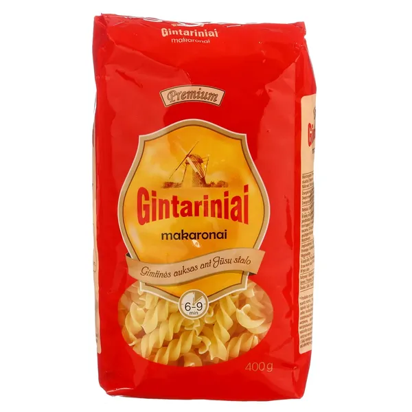 GINTARINIAI makaronai, 400 g