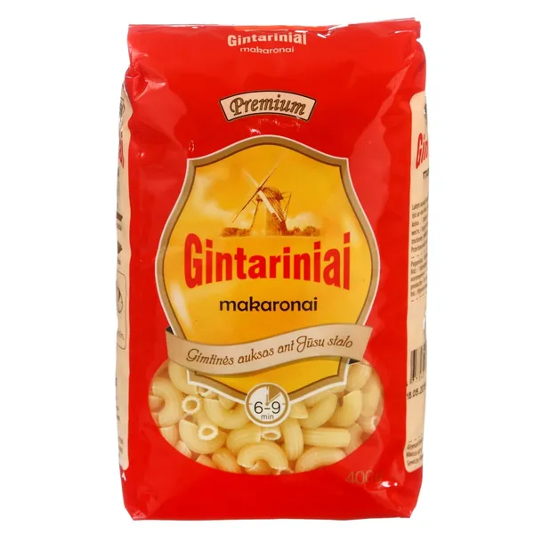 GINTARINIAI makaronai (rageliai), 400 g