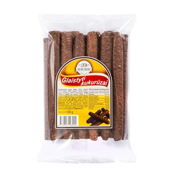 Glaistytos kukurūzų lazdelės TREJOS GIRNOS, 140 g