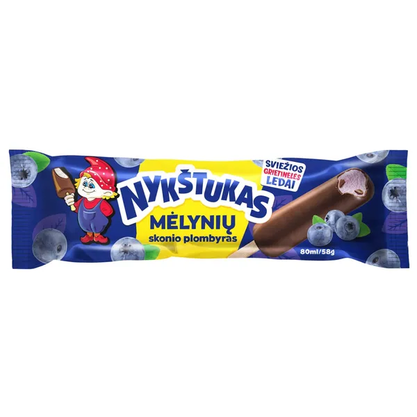 Glaistytas mėlynių skonio plombyras NYKŠTUKAS, 80 ml / 58 g