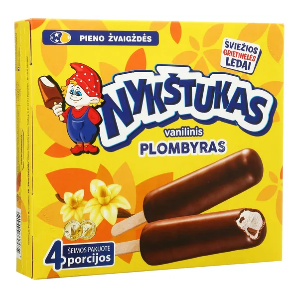 Glaistytas vanilinis plombyras NYKŠTUKAS (4 x 80 ml), 320 ml/232 g