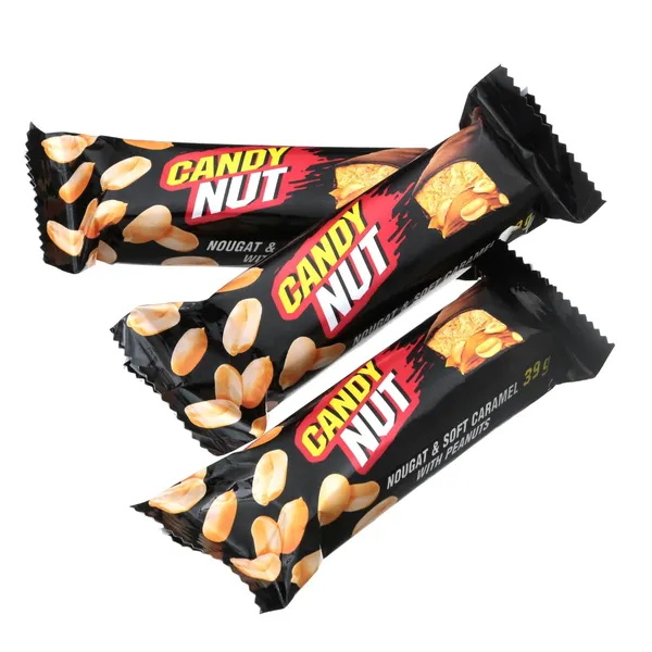 Minkštos karamelės glaistyti saldainiai su žemės riešutais CANDY NUT, 1 kg