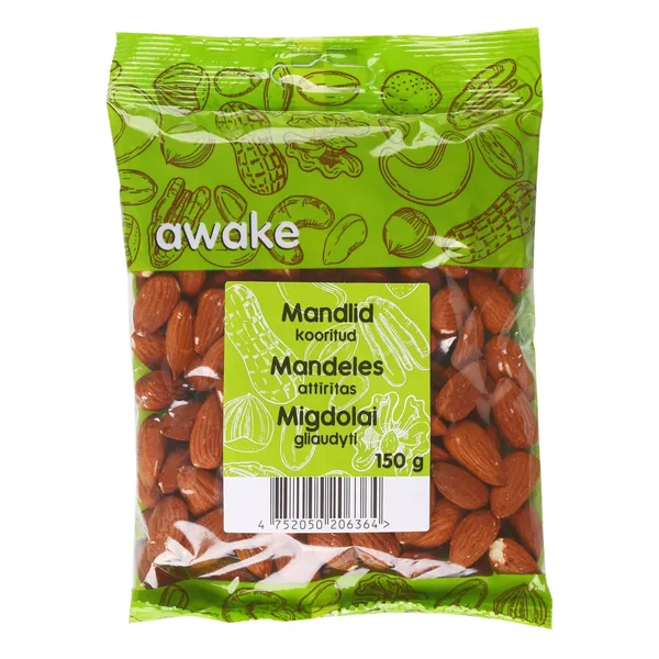 Gliaudyti migdolai AWAKE, 150 g