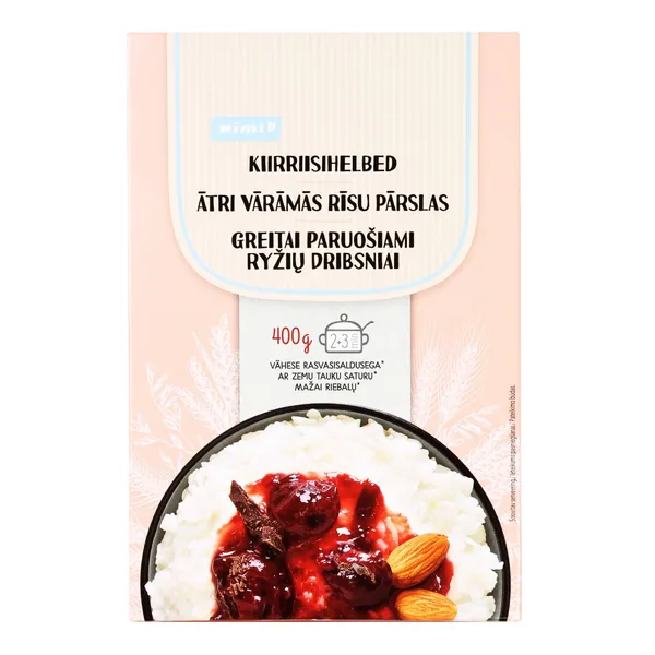 Greitai paruošiami ryžių dribsniai RIMI, 400 g