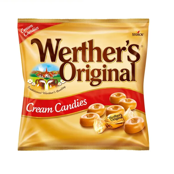 Grietinėlės skonio saldainiai WERTHER'S ORIGINAL, 135 g