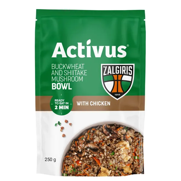 Grikiai su vištiena ir šitakių grybais ACTIVUS & ŽALGIRIS, 250 g
