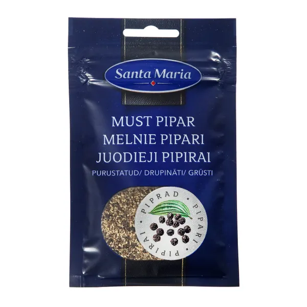 Grūsti juodieji pipirai SANTA MARIA, 18 g