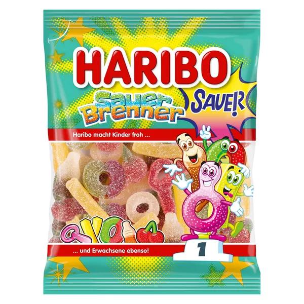 Želejas konfektes HARIBO Sauer Brenner 160g