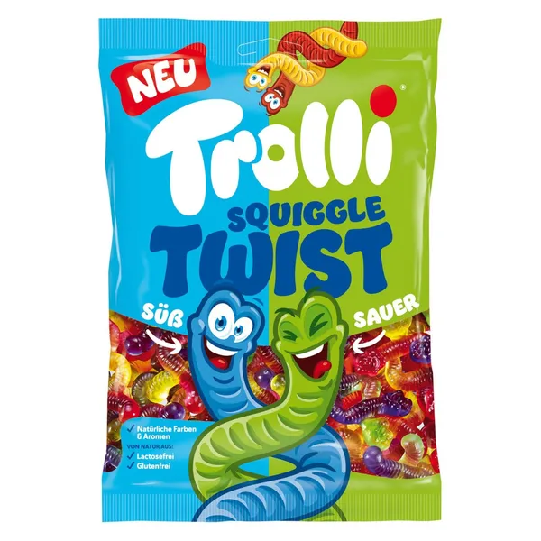 Guminukai susipynę kirminai TROLLI SQUIGGLE TWIST, 175 g