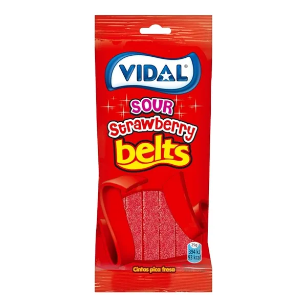Želejas konf. Vidal Sour Multicolor Belts 90g