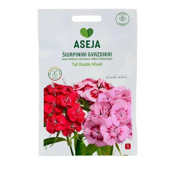 Šiurpinių gvazdikų sėklos ASEJA TALL DOUBLE MIXED, 2 g, 40-0046 (C)