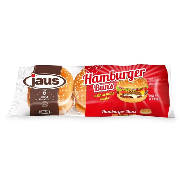 Hamburgerio bandelės su sezamo sėklomis JAUS, 300g