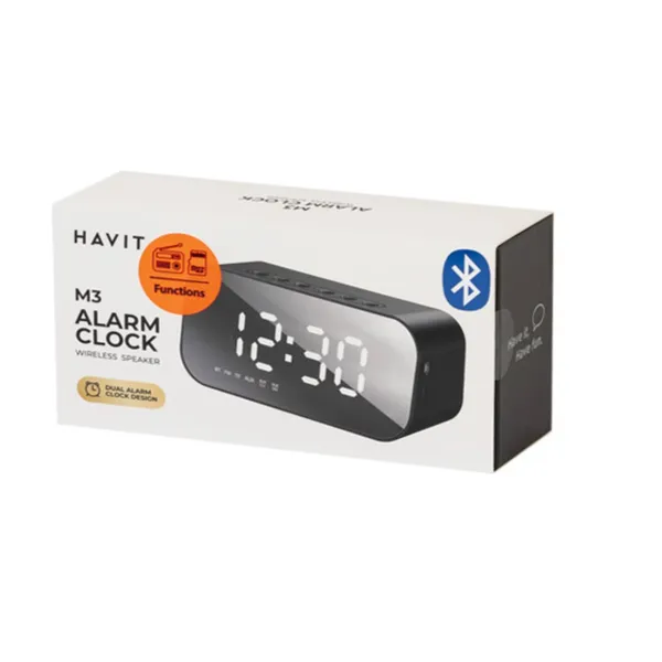 HAVIT m3 bluetooth garso kolonele su laikrodžiu, fm/msd