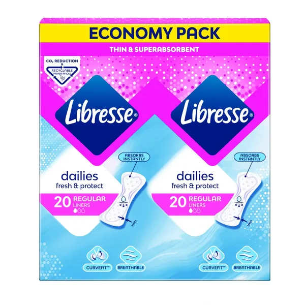 Kasdieniniai įklotai LIBRESSE Extra Liners, Normal, 40 vnt.