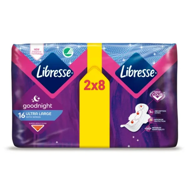 Higieniniai įklotai LIBRESSE ULTRA NIGHT, 16 vnt