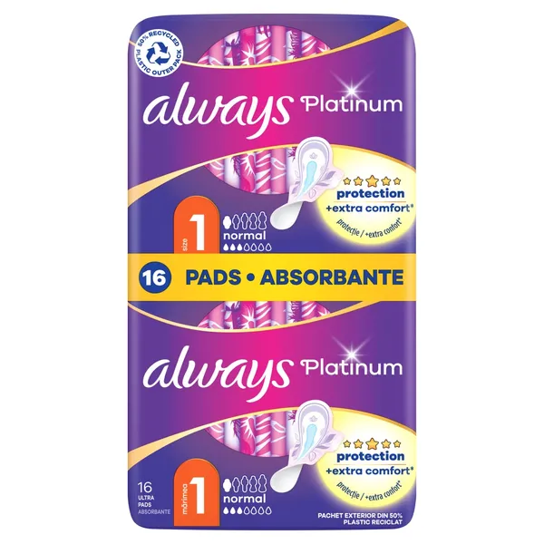 Kvepiantys higieniniai paketai ALWAYS PLATINUM ULTRA NORMAL, 16 vnt.