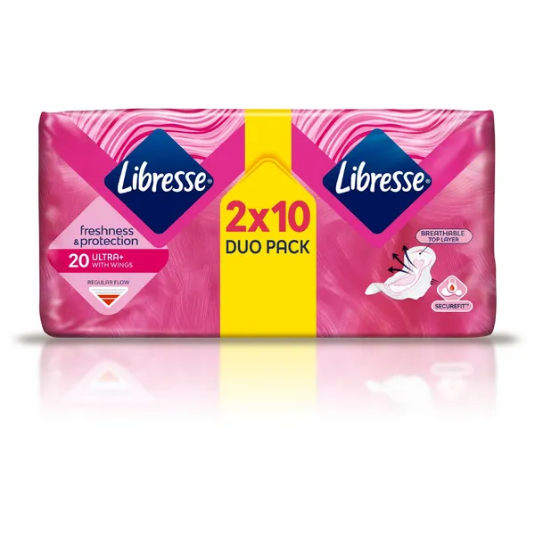 Higieniniai paketai su sparneliais LIBRESSE ULTRA NORMAL WING, 20 vnt.