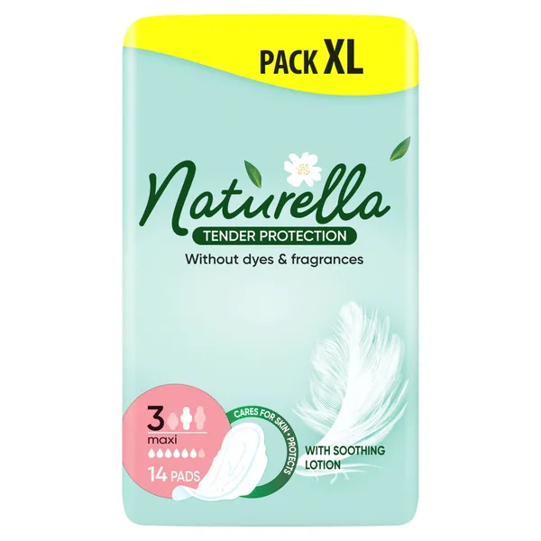 Higieniniai paketai NATURELLA Tender Protection, Maxi, S3, 14vnt.