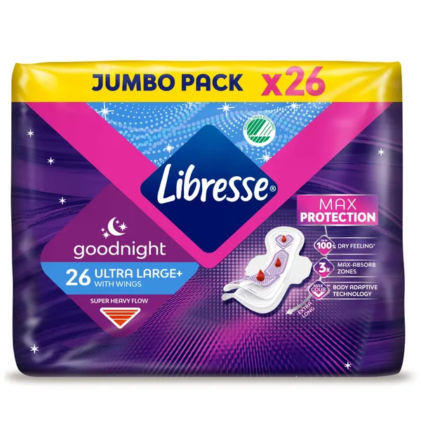 Higieniniai įklotai LIBRESSE ULTRA NIGHT, 26 vnt.